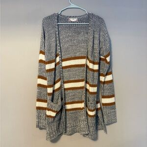 Gray Striped Women's Sweater